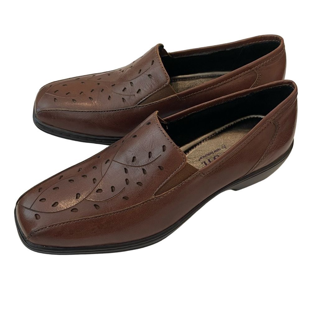 NWOT Aravon by‎ New Balance Kiley Premium Leather Slip-On Loafer Brown Size 7